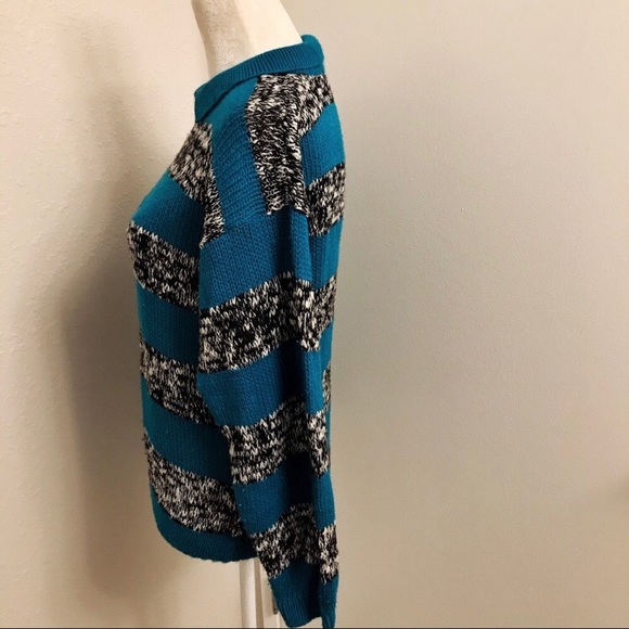 Vintage Rugby Stripe Crew Neck Knit Sweater - Picture 5 of 7